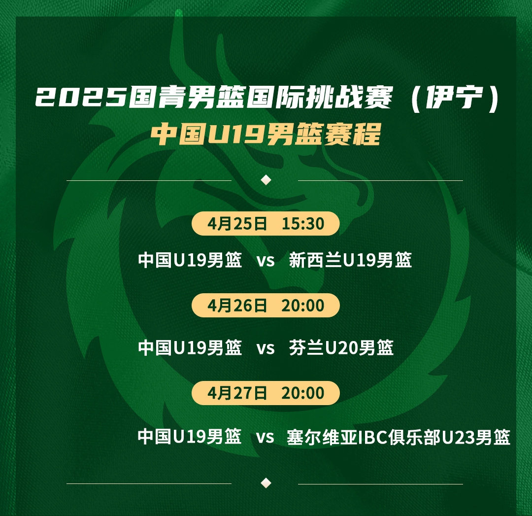 中国U19男篮击败新西兰U19豪取四连胜，五人得分